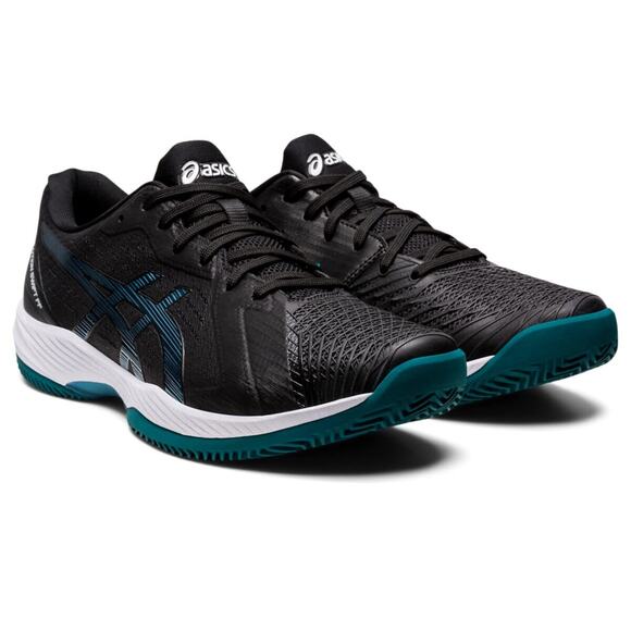 Asics Solution Swift FlyteFoam Clay Men\'s Tennis Shoe Black/Misty Pine Size 8 US main image 4